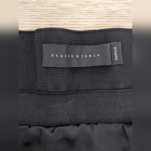 STELLA & JAMIE Color-Block Silk Strapless Mini Dress, Metallic Beading; Size M - Picture 14 of 15